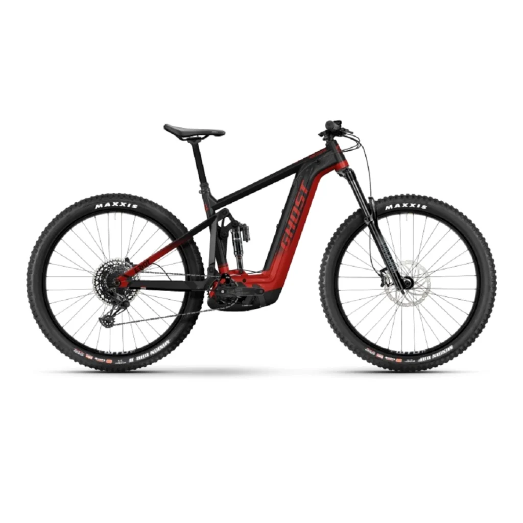 Ghost E-Riot AM AL 160/160 Essential – glänzend schwarz / perlmuttfarbenes Tiefrot